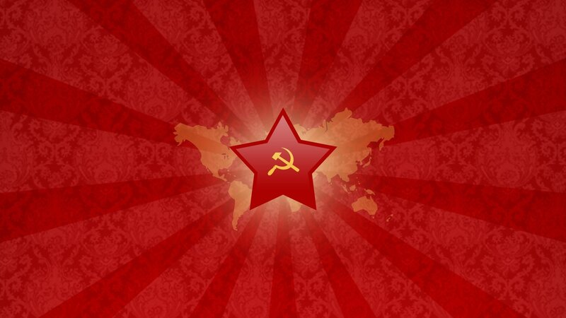 Red Star with Hammer and Sickle — Dramatic, Digital Art