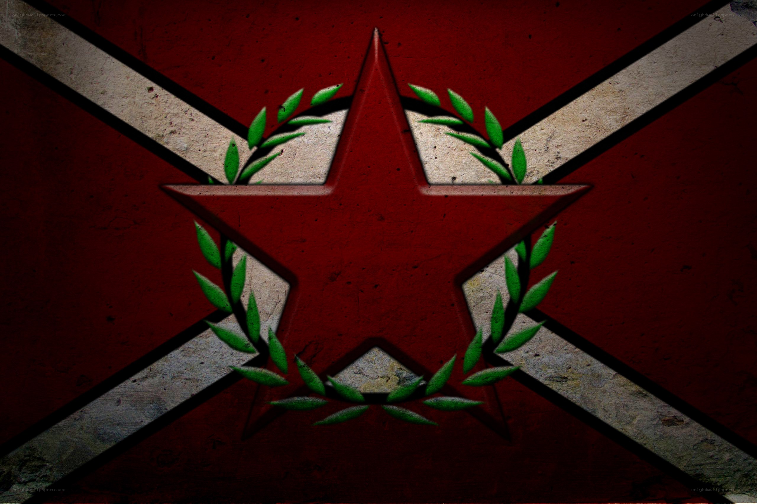 Red star with laurel wreath