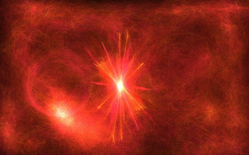 Red Starburst Explosion