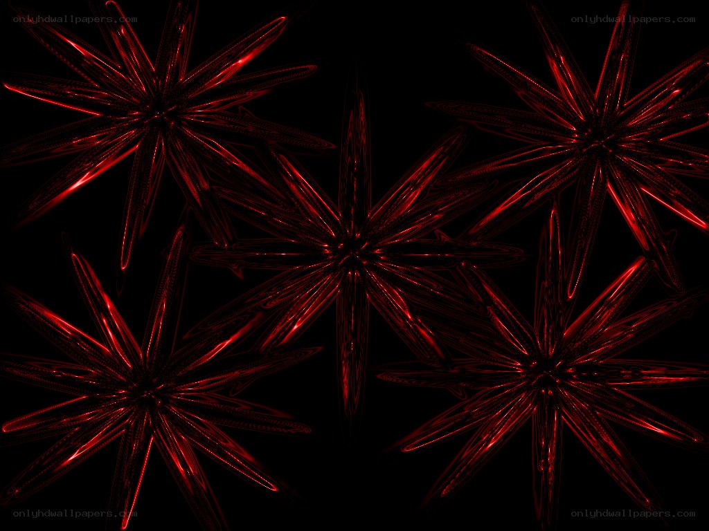 red starburst patterns on black