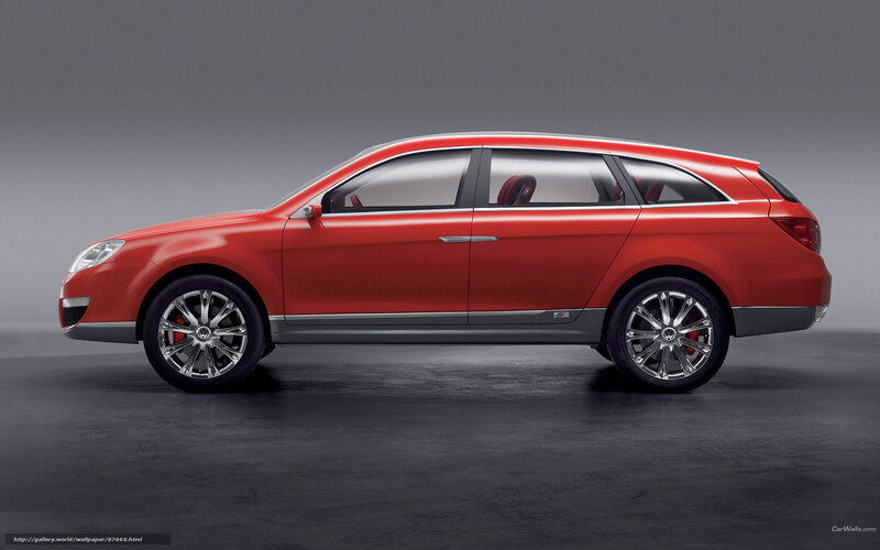 Red station wagon concept car