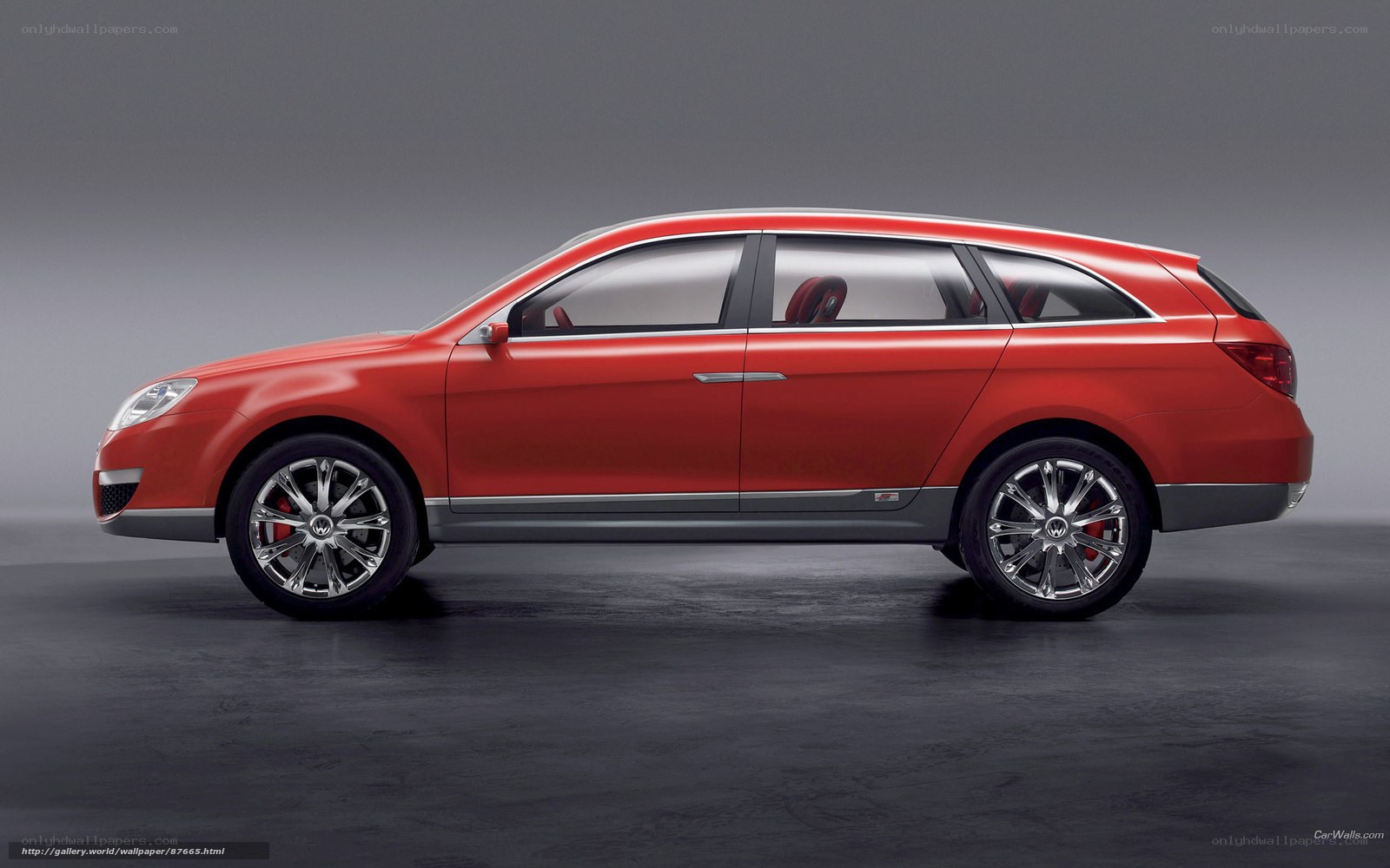 Red station wagon concept car