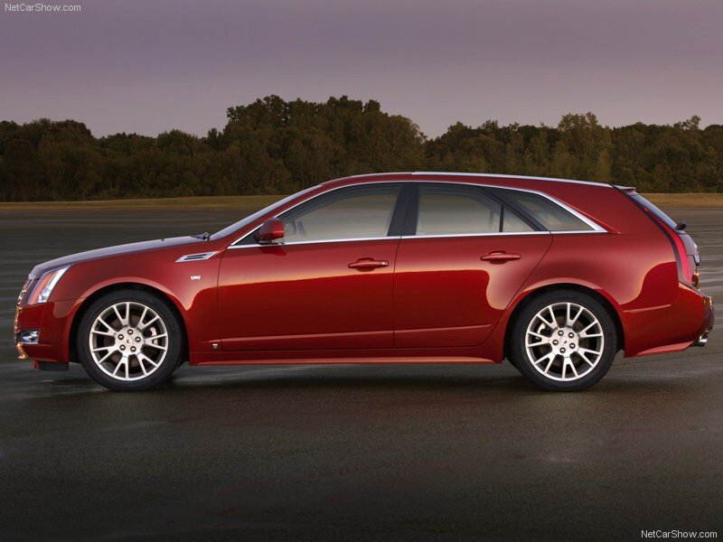 Red Station Wagon — Dramatic, Sunset