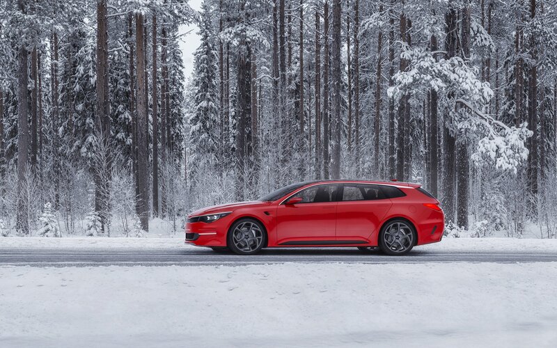 Red Station Wagon — Serene, Winter