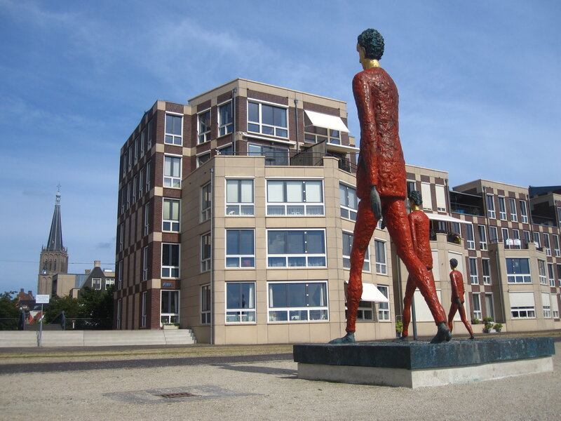 Red Statues of Men