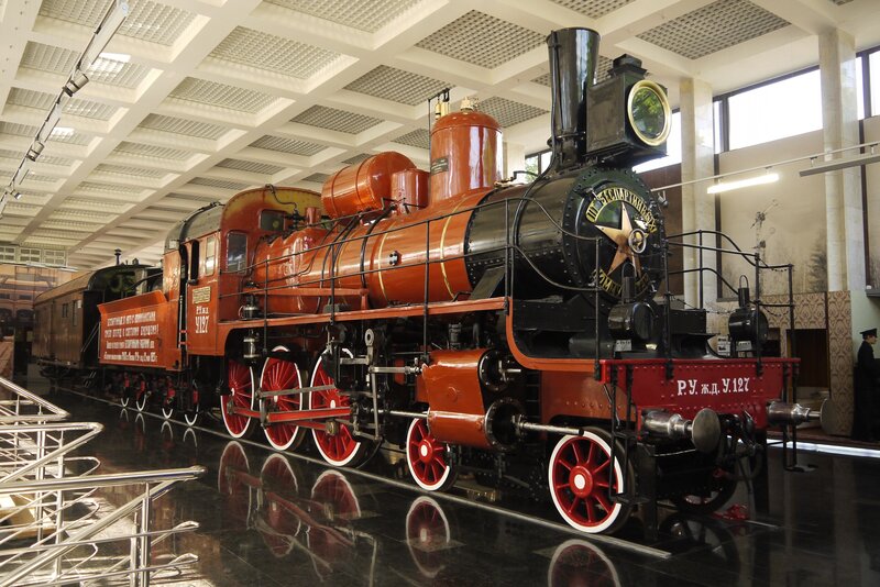 Red Steam Locomotive — Static