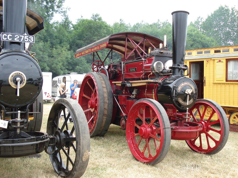 Red Steam Traction Engine