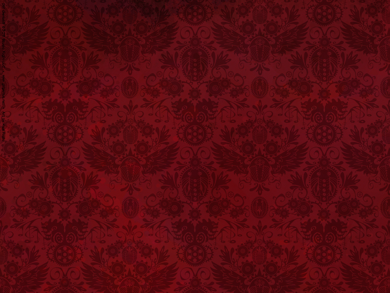 red steampunk pattern