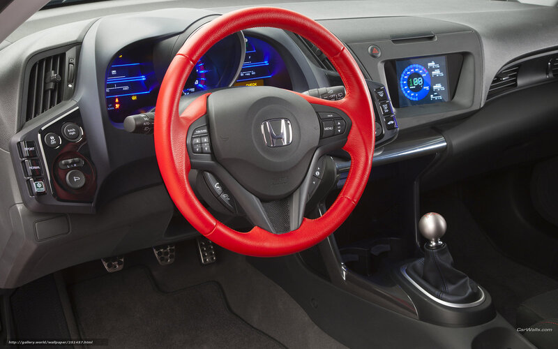 red steering wheel interior