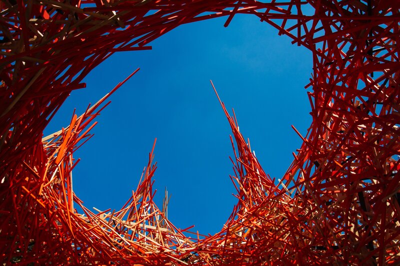 Red Stick Sculpture