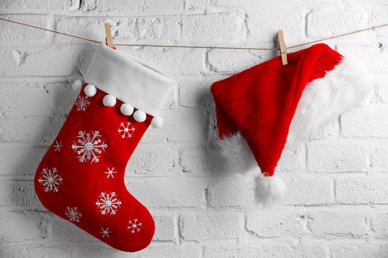 Red Stocking and Hat