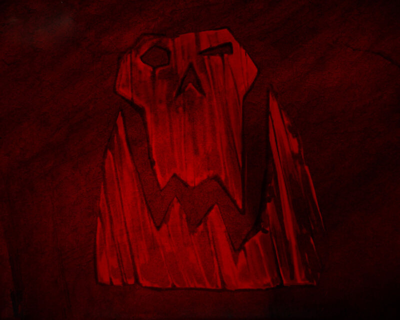 red stone carving