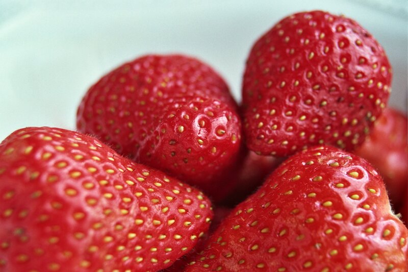 Red Strawberries — Fresh, Photograph, Fruit, Bowl