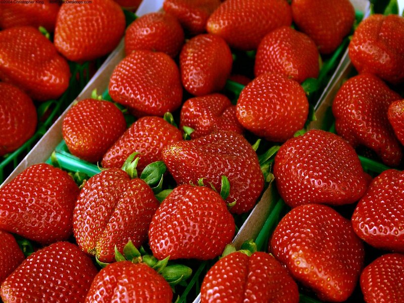 Red Strawberries in Basket