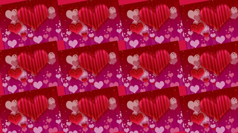 Red Striped Hearts