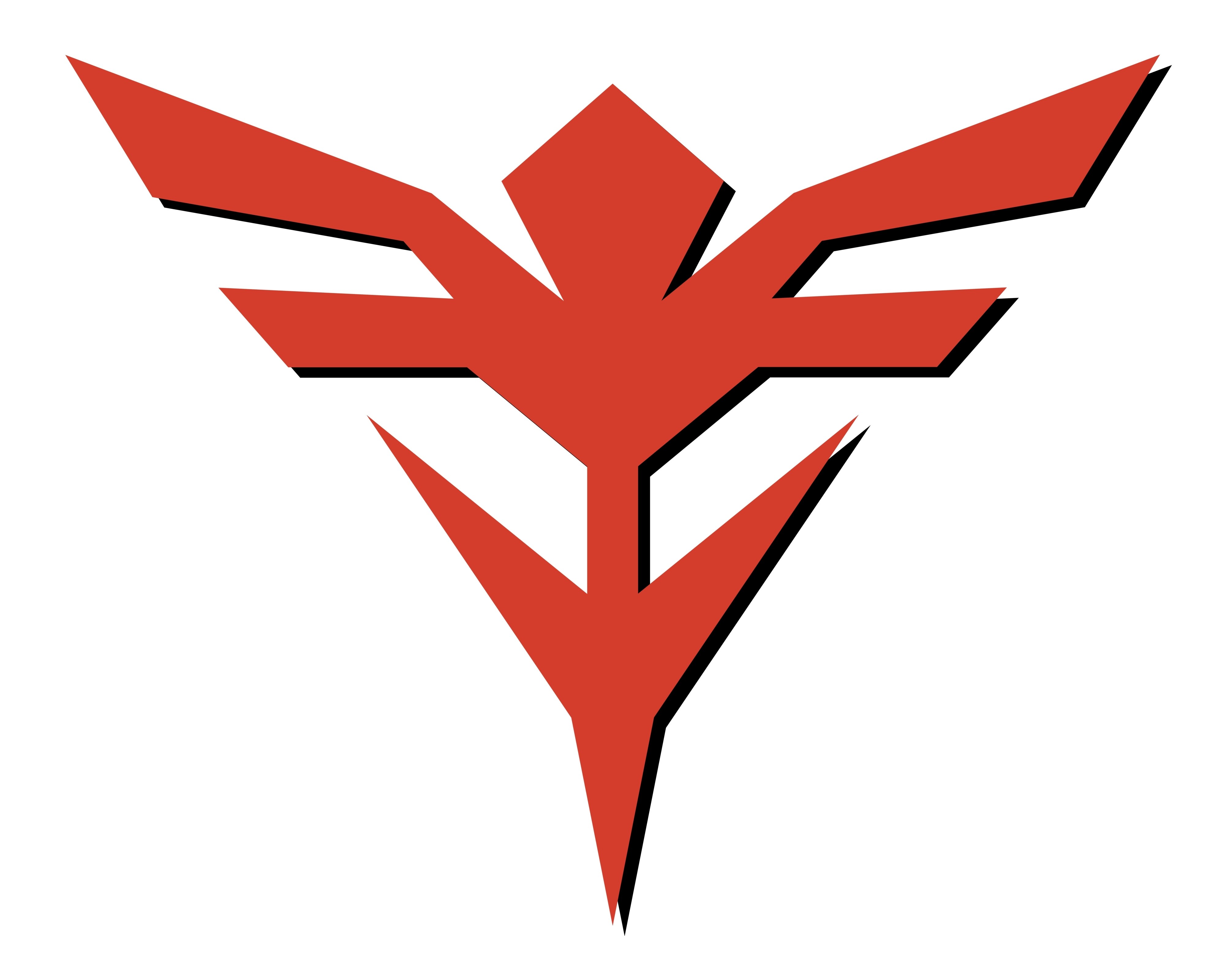 red stylized emblem