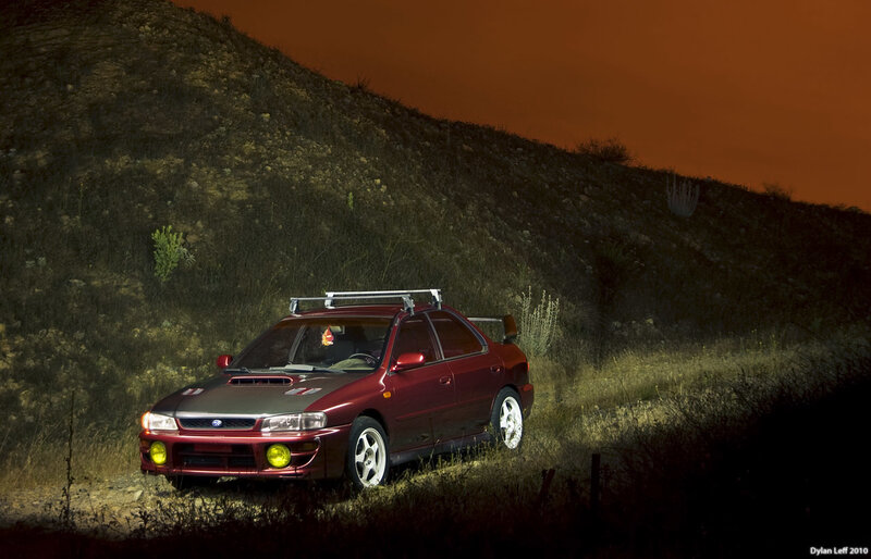 Red Subaru Impreza