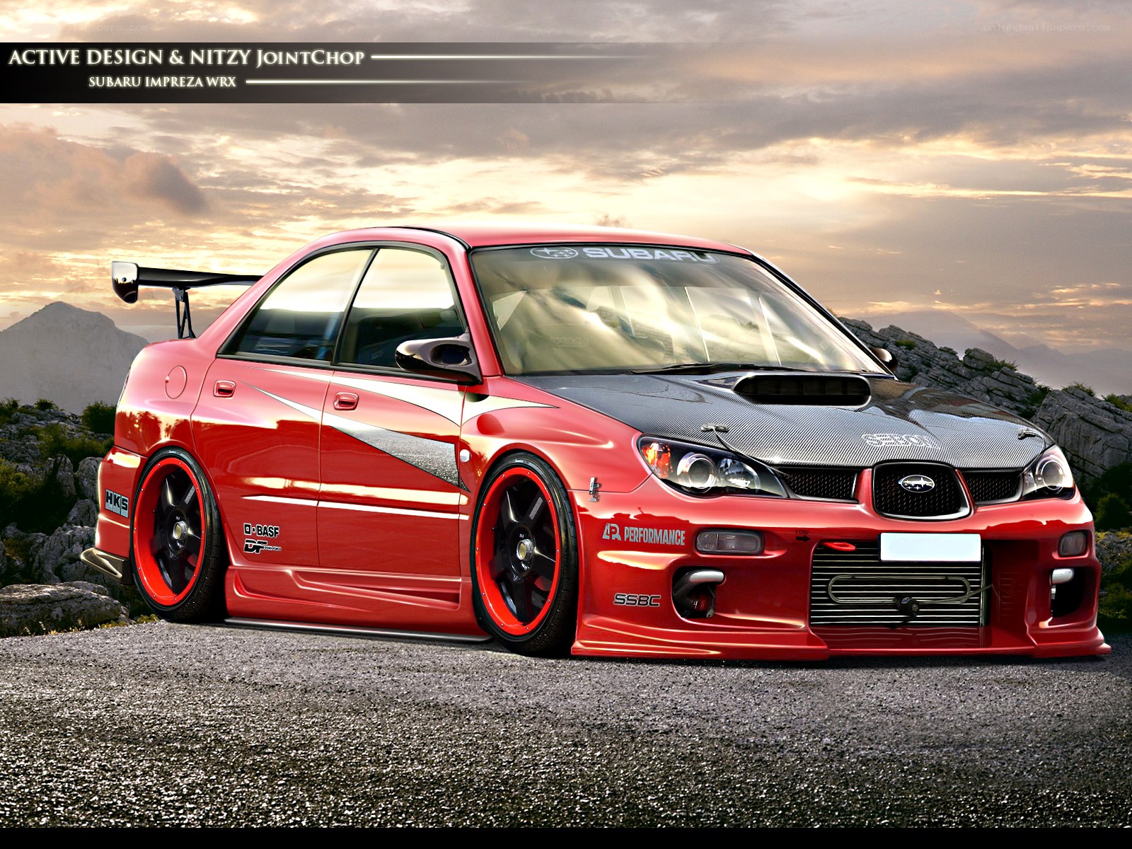Red Subaru Impreza WRX