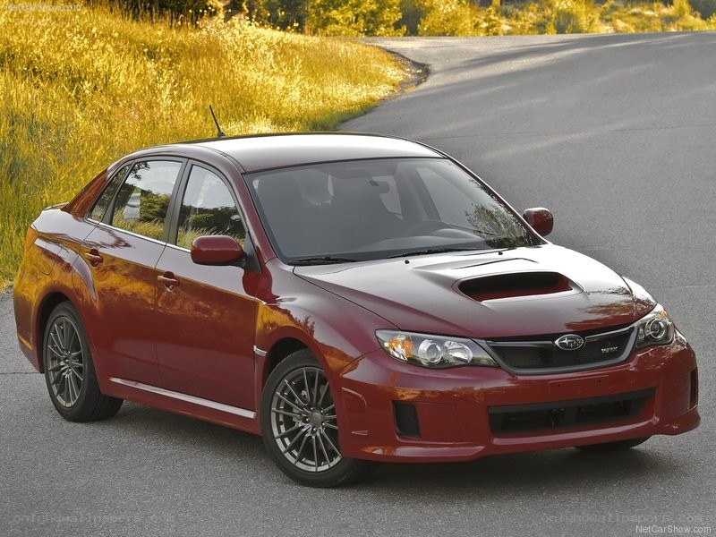 red subaru wrx sedan