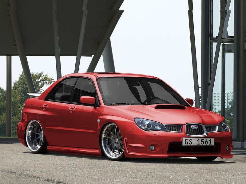 red subaru wrx sedan