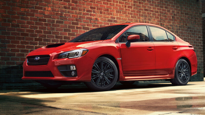 Red Subaru Wrx Sedan — Dramatic, Afternoon