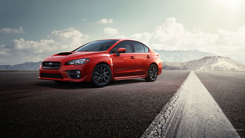 Red Subaru Wrx Sedan — Dramatic