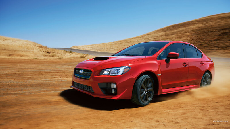 Red Subaru Wrx Sedan — Dynamic