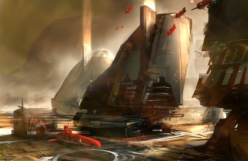 Red Submarines in Ruins