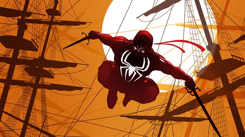 Red-suited Spider Character