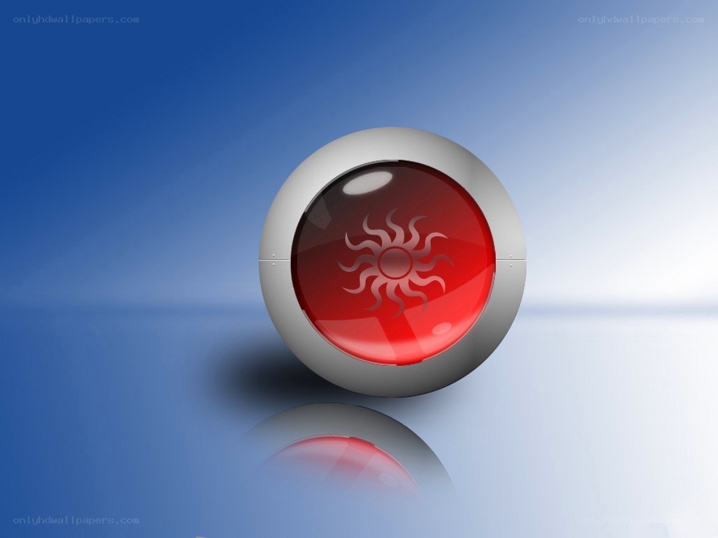 red sun icon on blue background