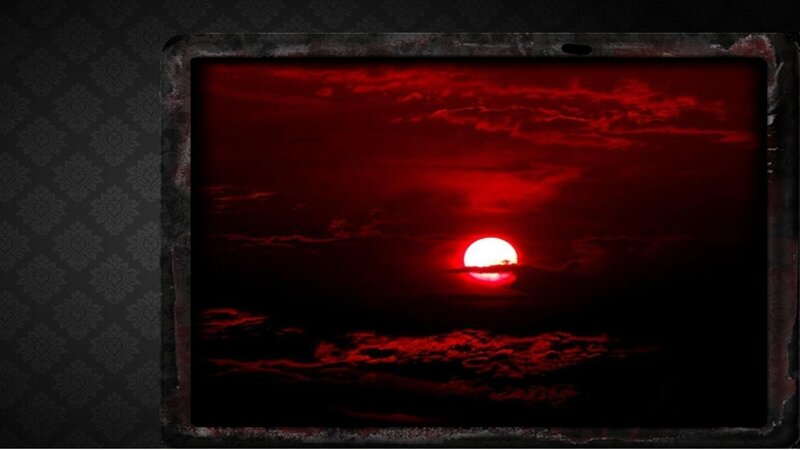 Red Sun in Dark Sky