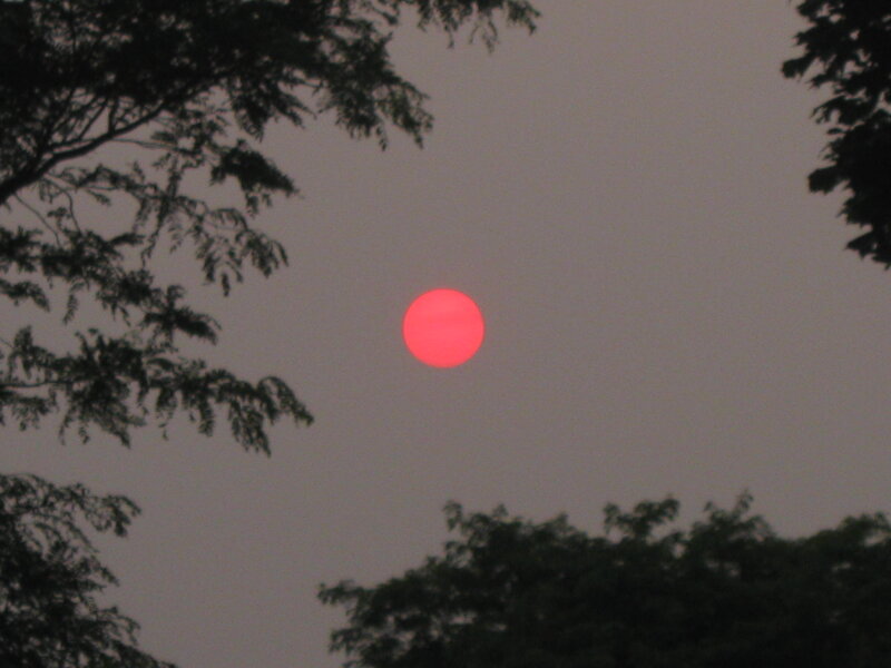 Red Sun in Sky — Dramatic