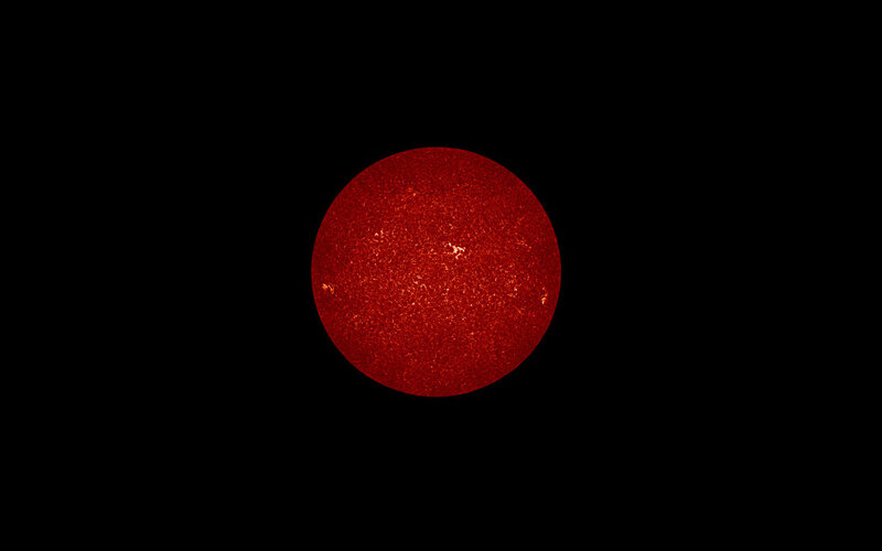 Red sun in space