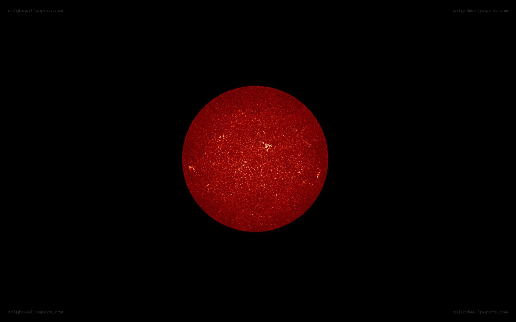 Red sun in space