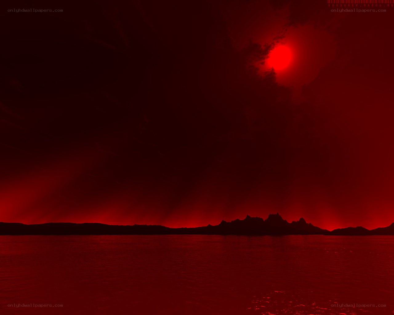 Red Sun Over Water