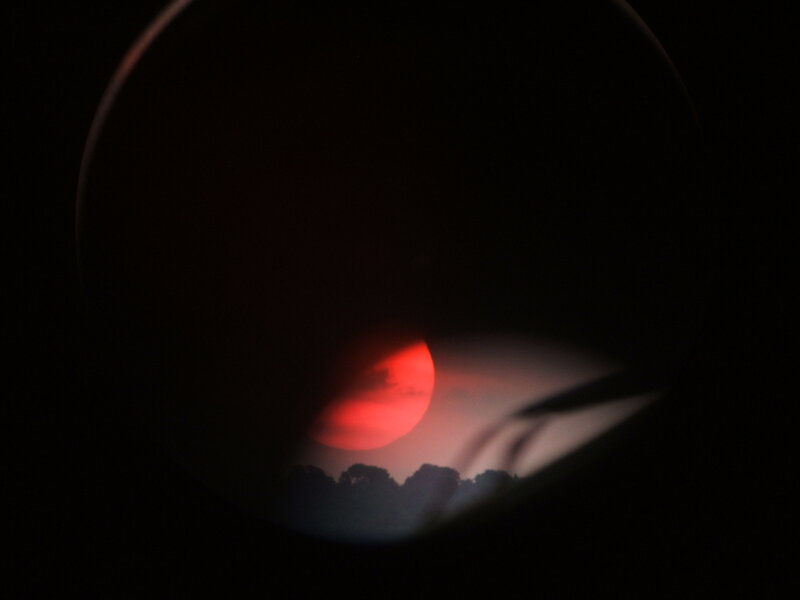 Red Sun Through Opening