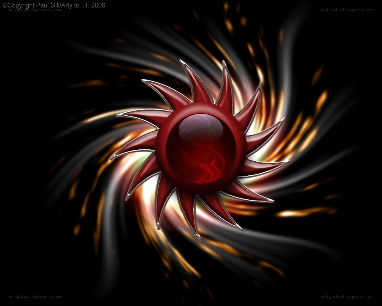 Red Sunburst Design