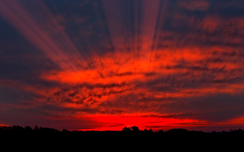 Red Sunset Sky