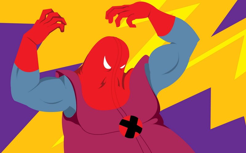 red superhero character