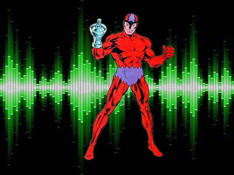 Red Superhero Character — Dramatic