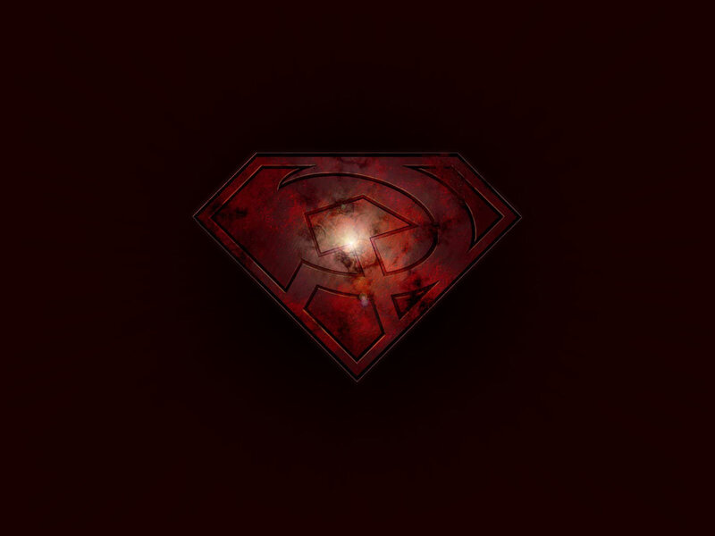 Red Superman Logo — Dramatic