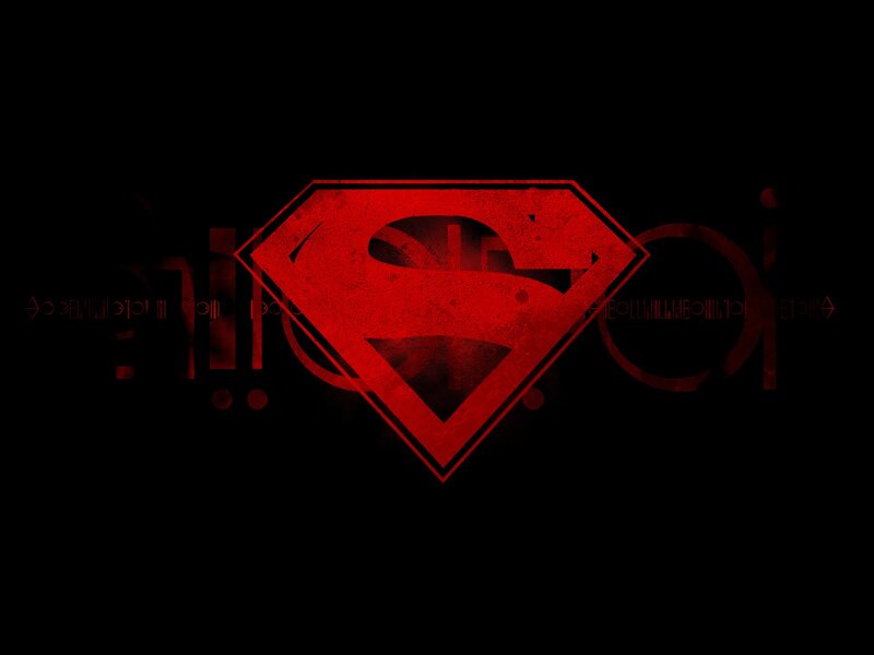 Red Superman logo on black