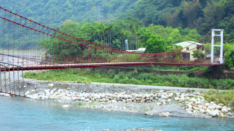 Red Suspension Bridge — Green