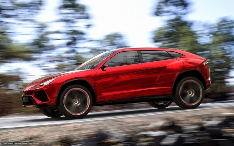 Red Suv on Road — Dynamic, Afternoon, 3d Render, Car