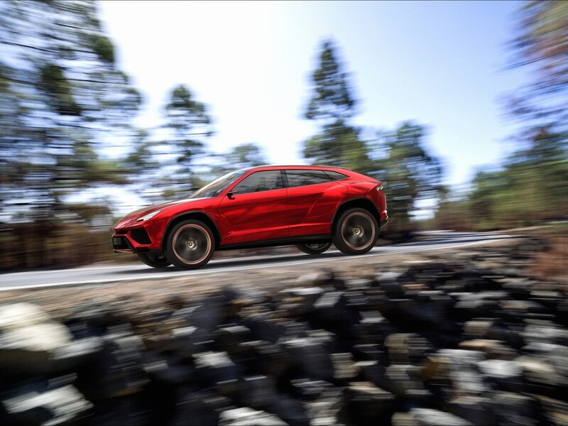 Red Suv on Road — Dynamic, Afternoon, Photograph, Car
