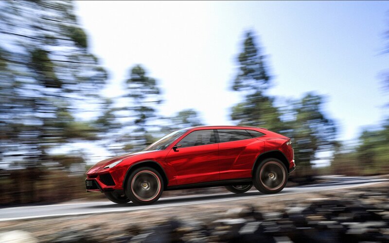 Red Suv on Road — Dynamic, Afternoon