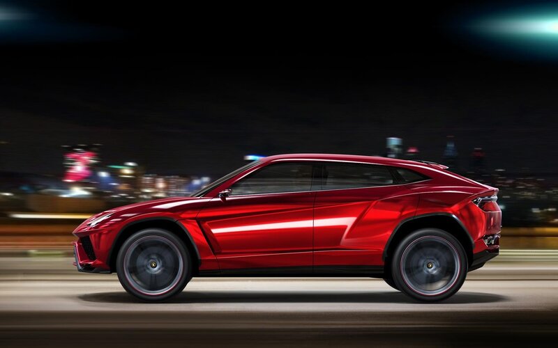 Red Suv on Road — Dynamic, Night
