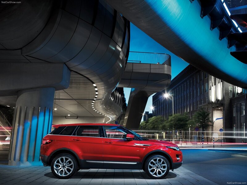Red SUV Parked — Dramatic