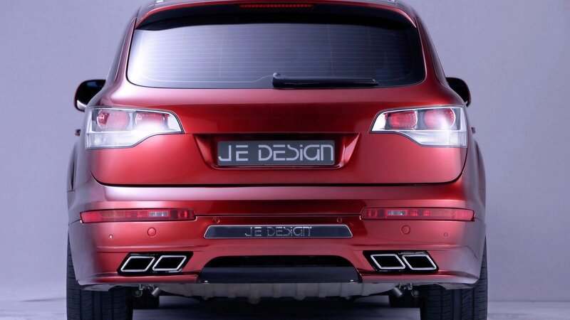 red suv rear view