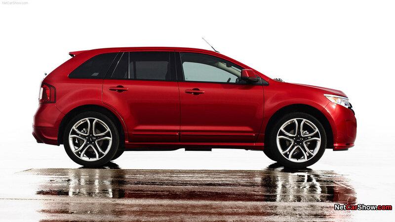 red suv side profile
